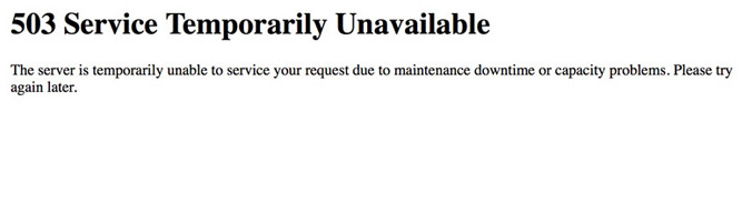 Error 503 example
