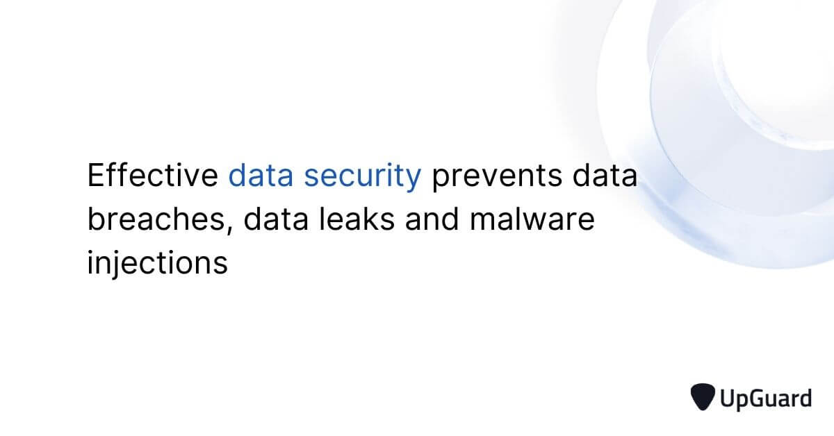 effective data security prevents data breaches, data leaks and malware injections