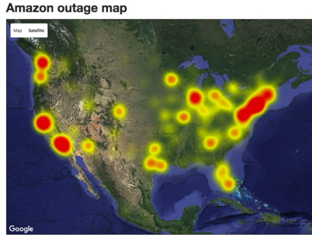 Amazon Outage Map