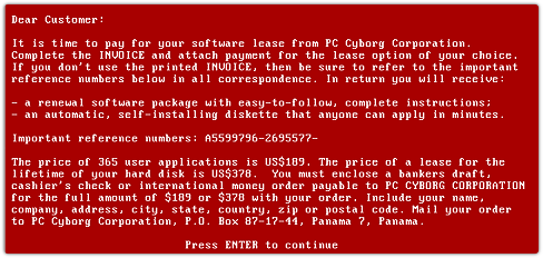 AIDS Trojan Ransomware