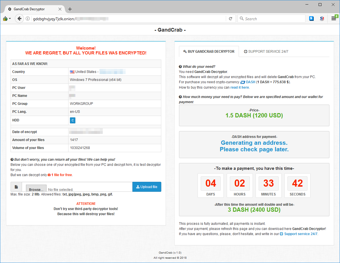 GandCrab Ransomware