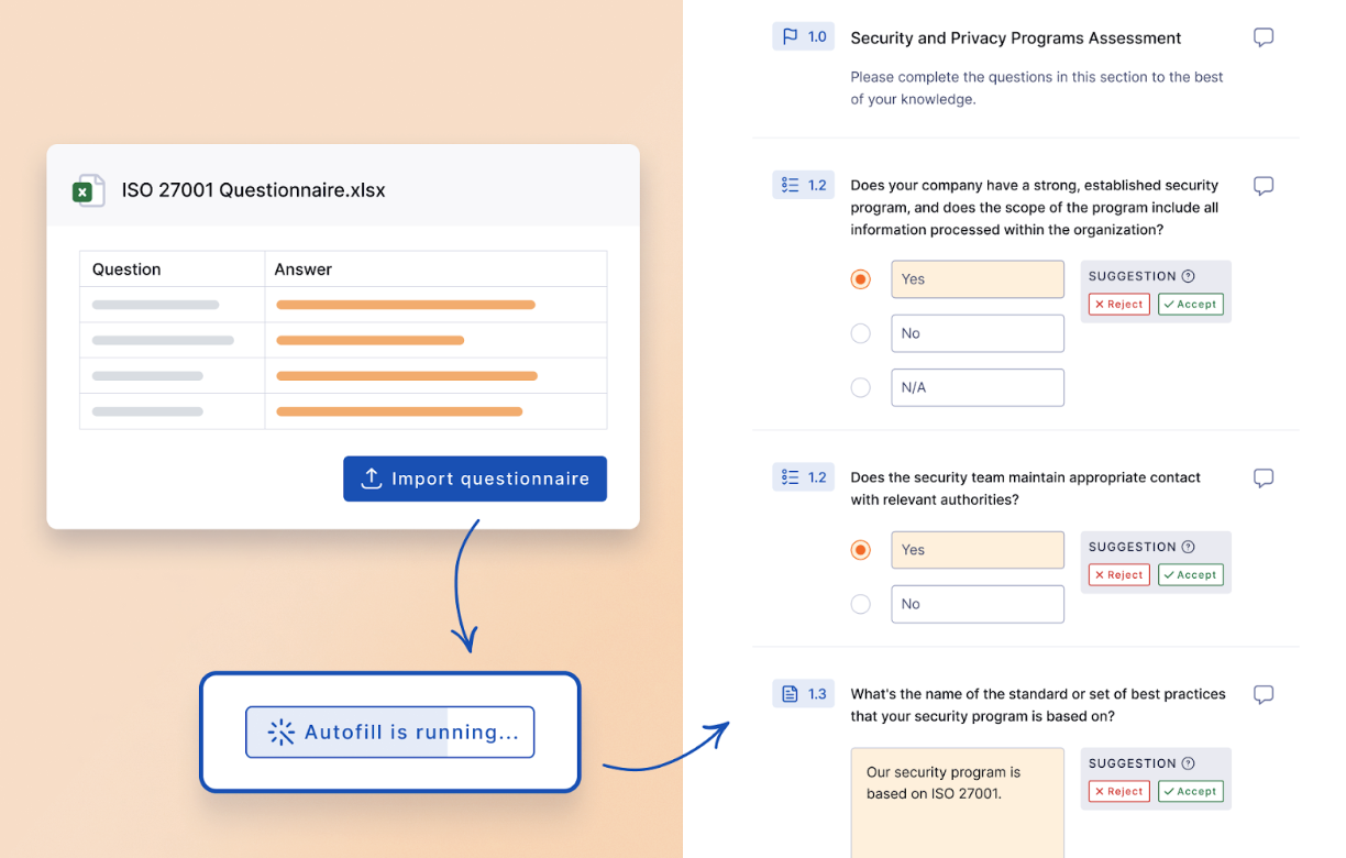 Answer questionnaires faster with import improvements