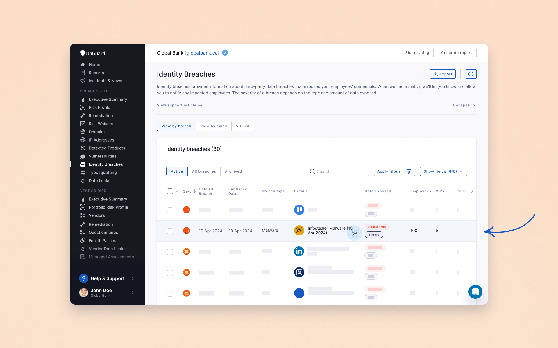 Improved classification for Identity Breaches