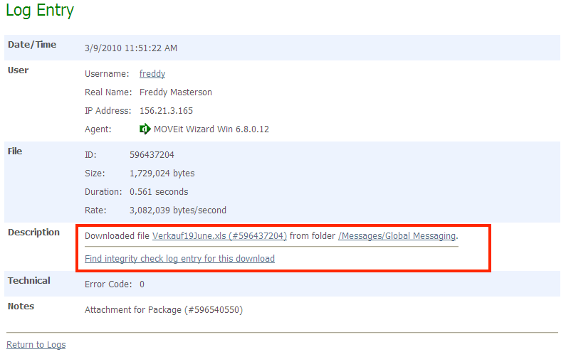 Example of file download log entry - source: Progress Software.