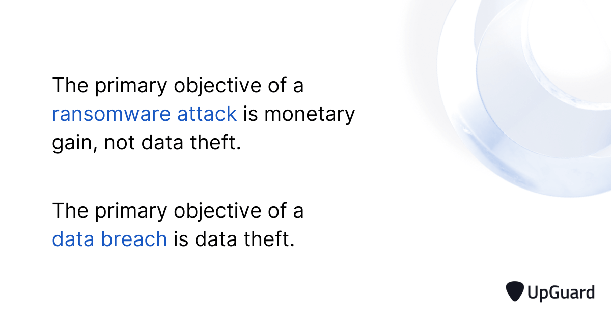Difference between ransomware attacks and data breaches