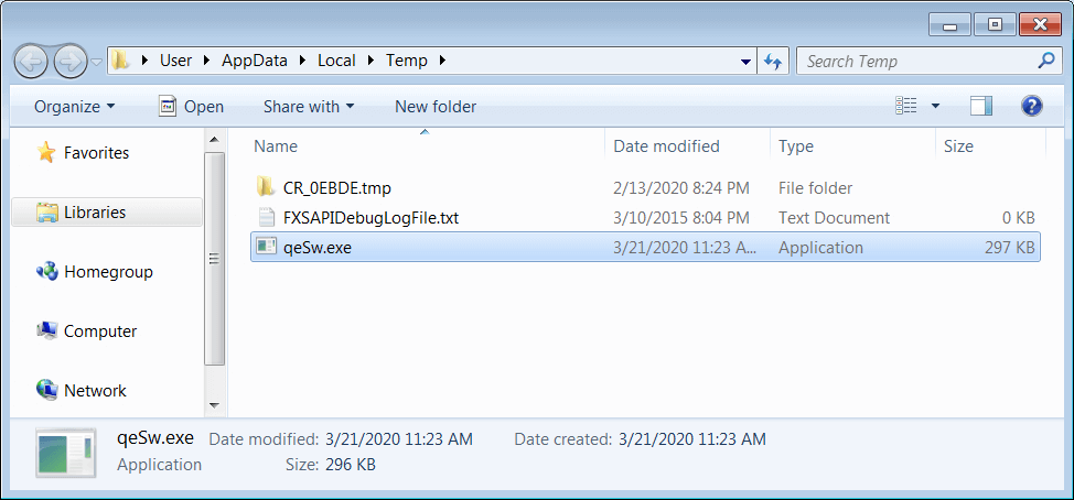netwalker executable save destination
