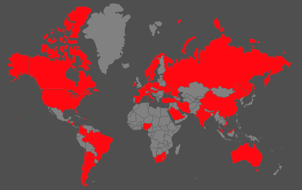 Global prevalence of Netwalker ransomware