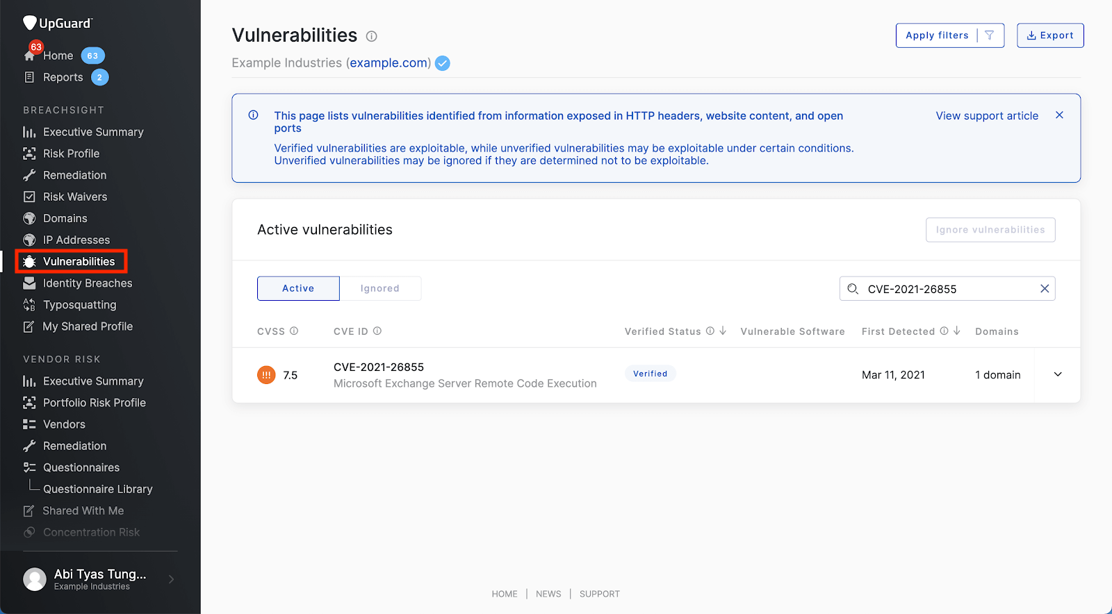 Internal detection of Microsoft Exchange flaw CVE-2021-26855.