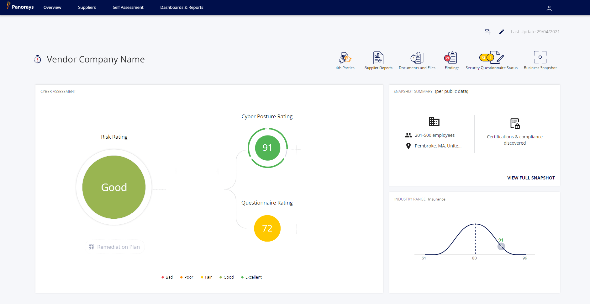 Panorays UI